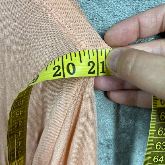 BCBG Maxazria Top Womens Large Peach Dressy Blouse Zip Shoulder Draped Layered - Picture 4 of 5